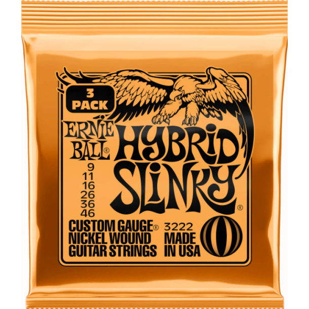 Ernie Ball 3222 - 3-pack Hybrid Slinky